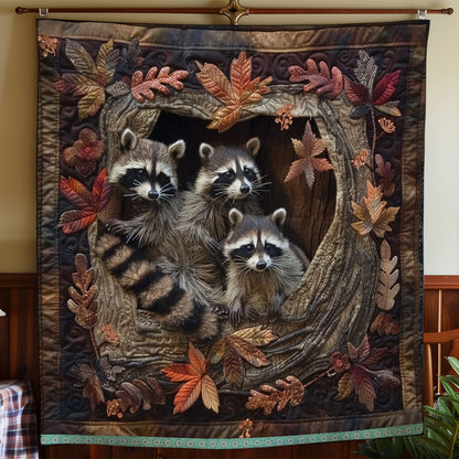 Cozy Raccoons Den WN0909079CL Quilt