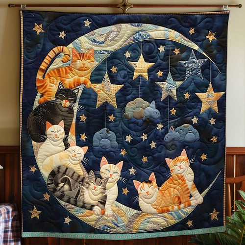 Crescent Moon Cats Rest WN0909095CL Quilt