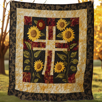 Cross And Sunflowers WN0208045CL Quilt