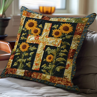 Cross & Sunflowers WN0208069CL Quilt Pillow Case