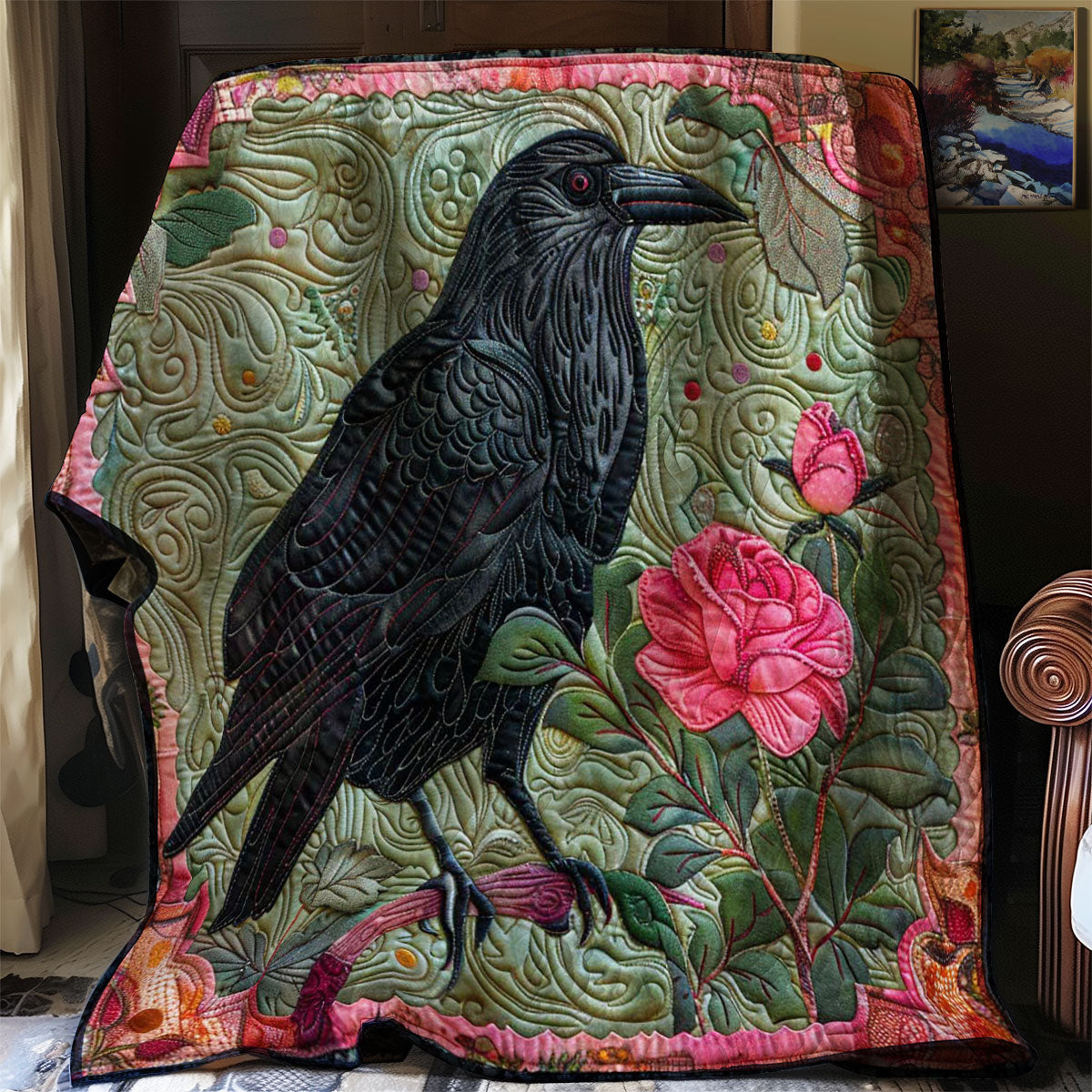 Crow Floral Retreat WN2108147CL Quilt