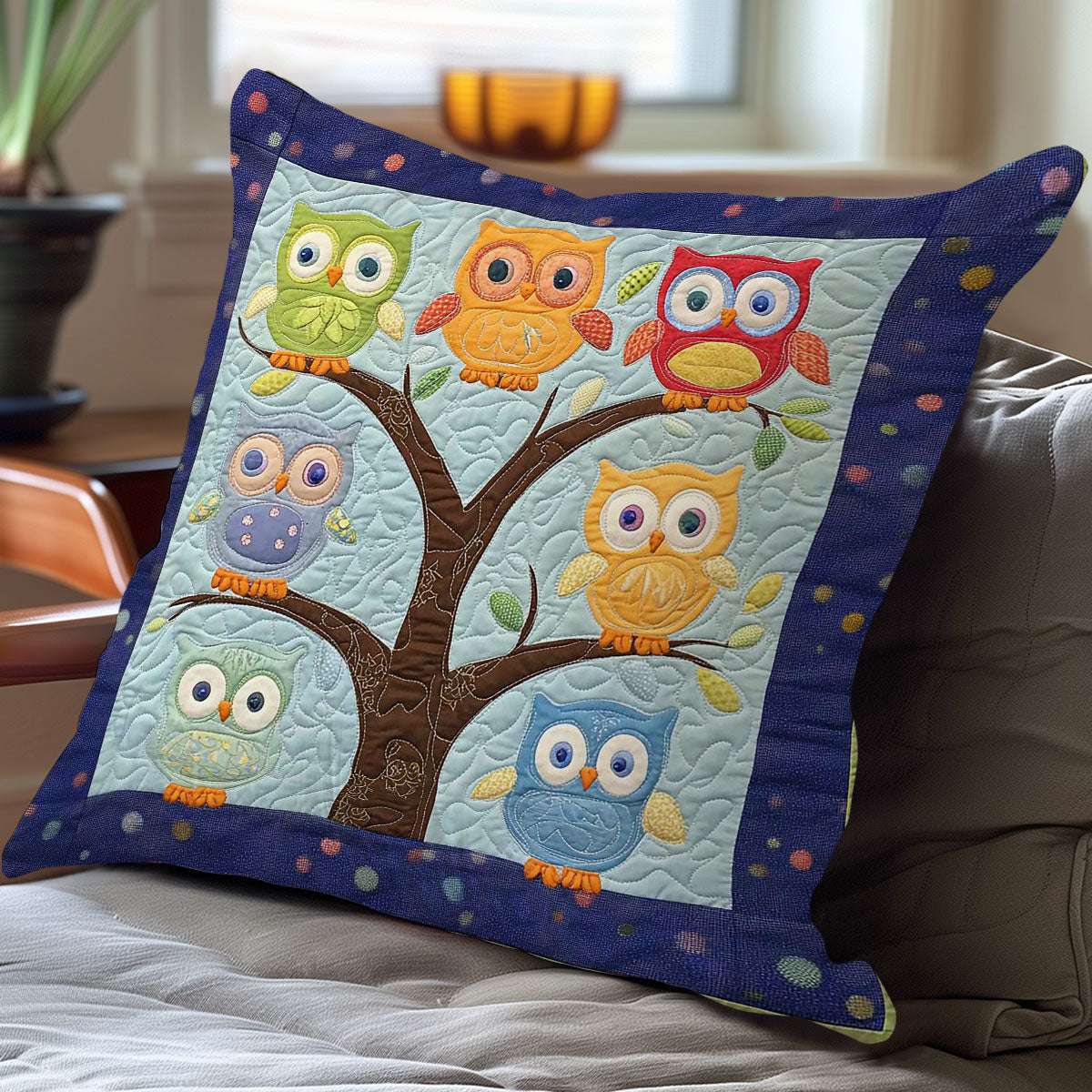 Cute Owl WN0308034CL Quilt Pillow Case