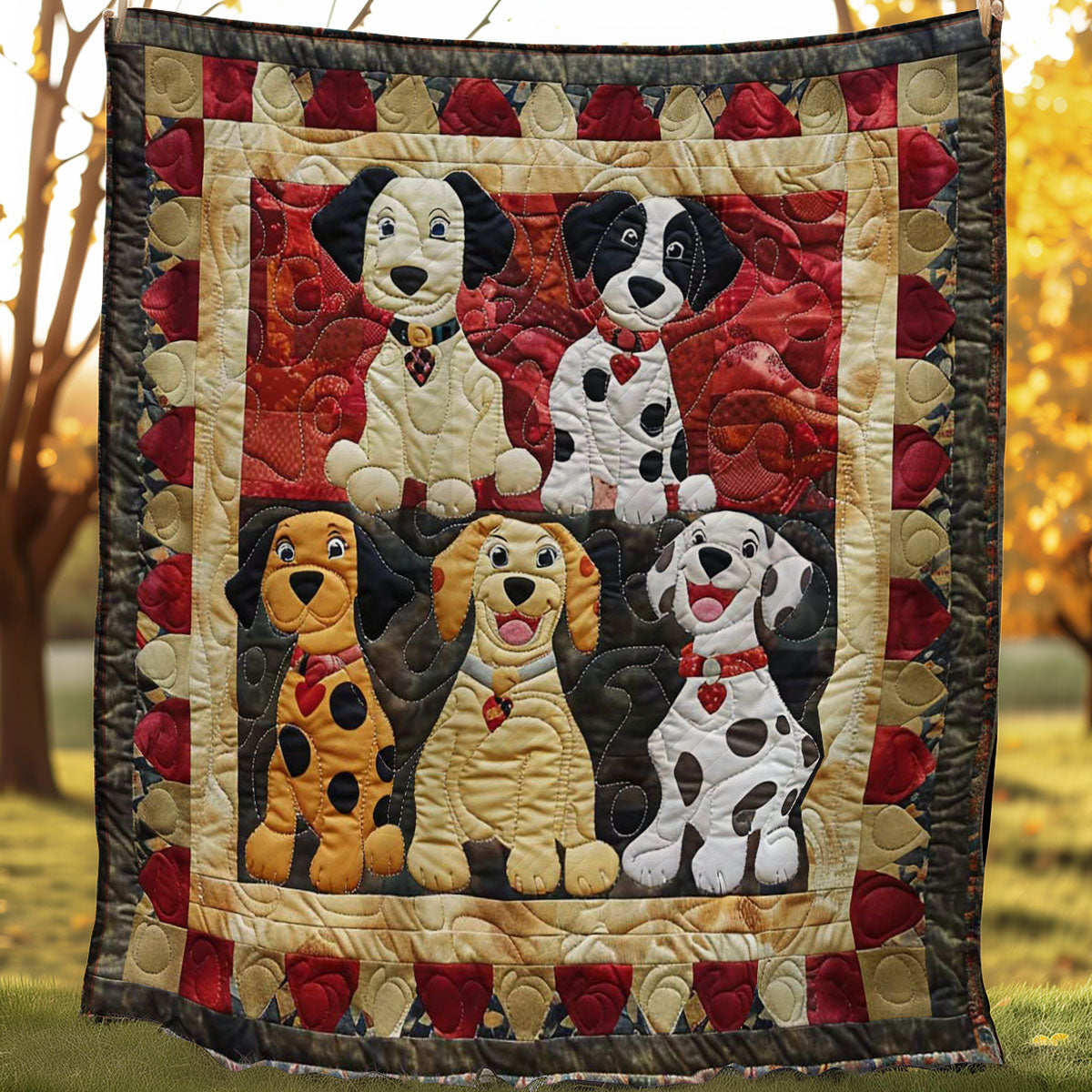 Cute Puppy Dalmatians WN2907030CL Quilt