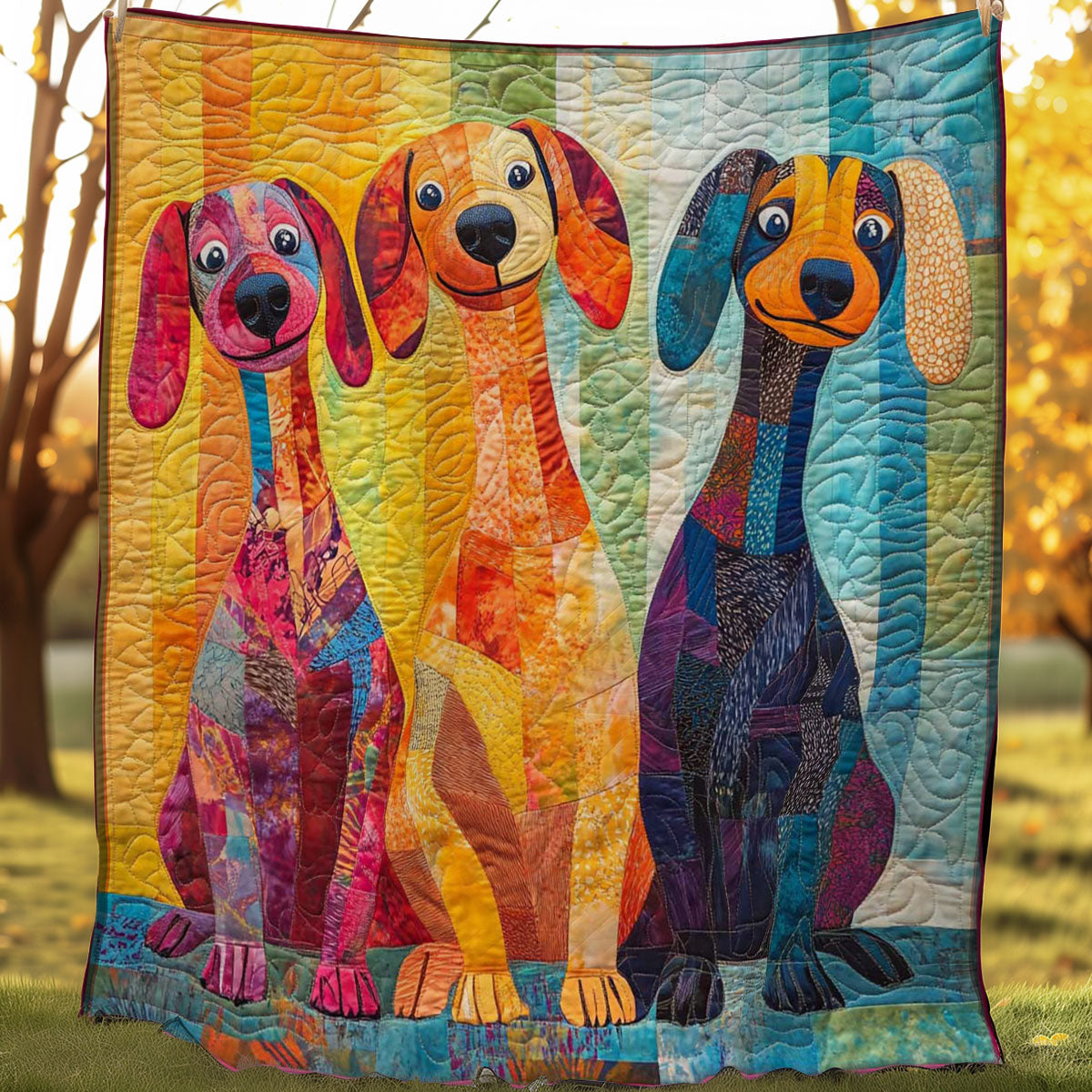 Dachshund Funny WN0508030CL Quilt