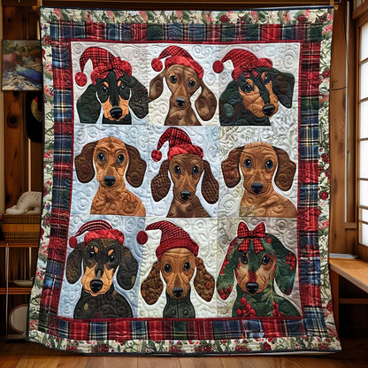 Dachshund Holiday Cheer WN1508069CL Quilt