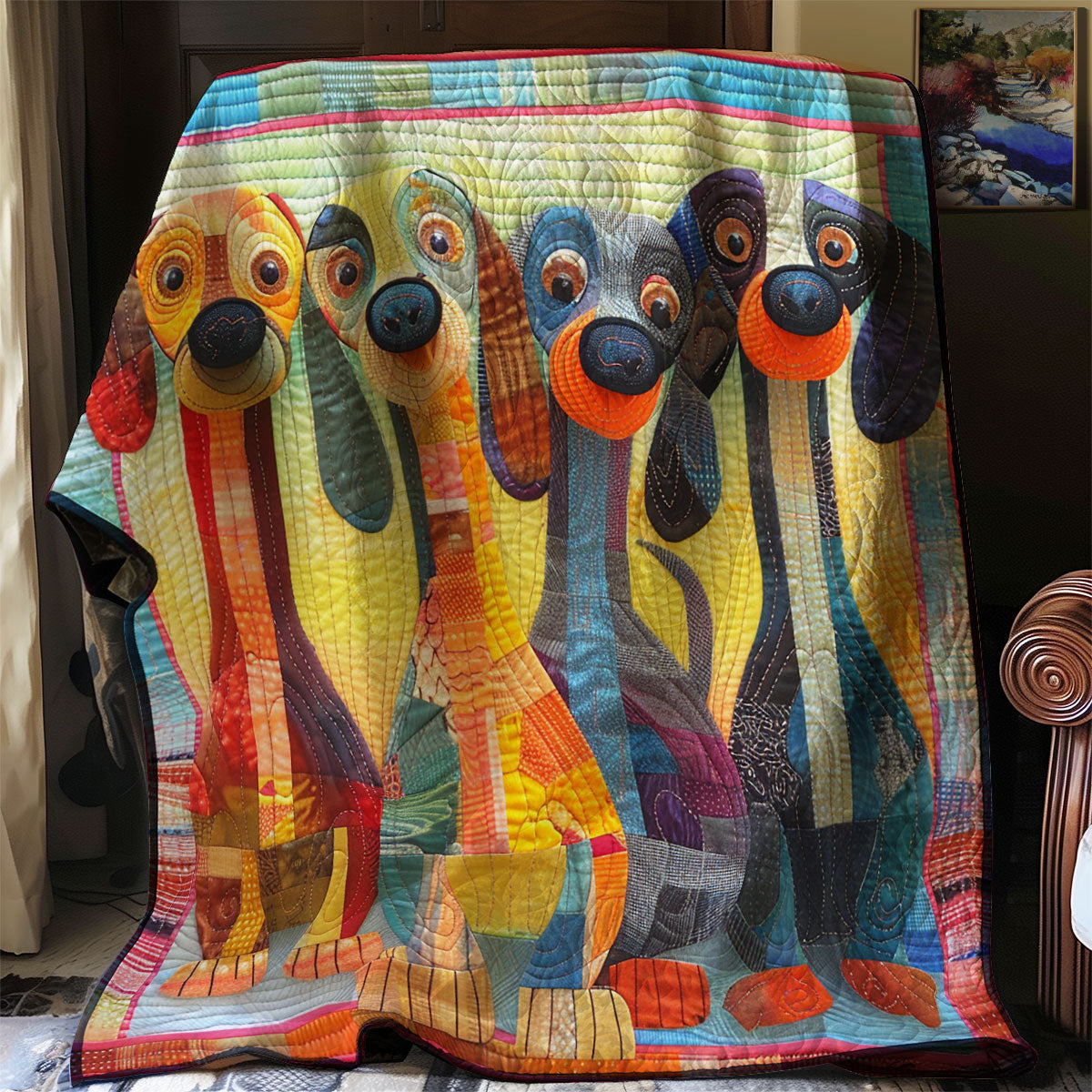 Dachshund Nest WN2208053CL Quilt