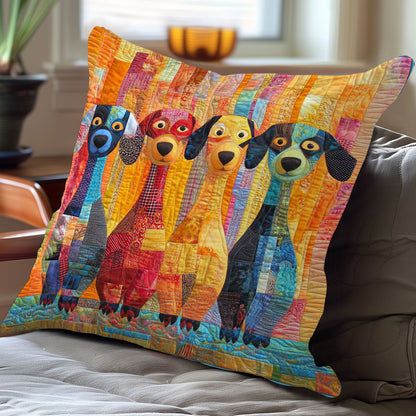 Dapper Dachshunds WN2208066CL Quilt Pillow Case