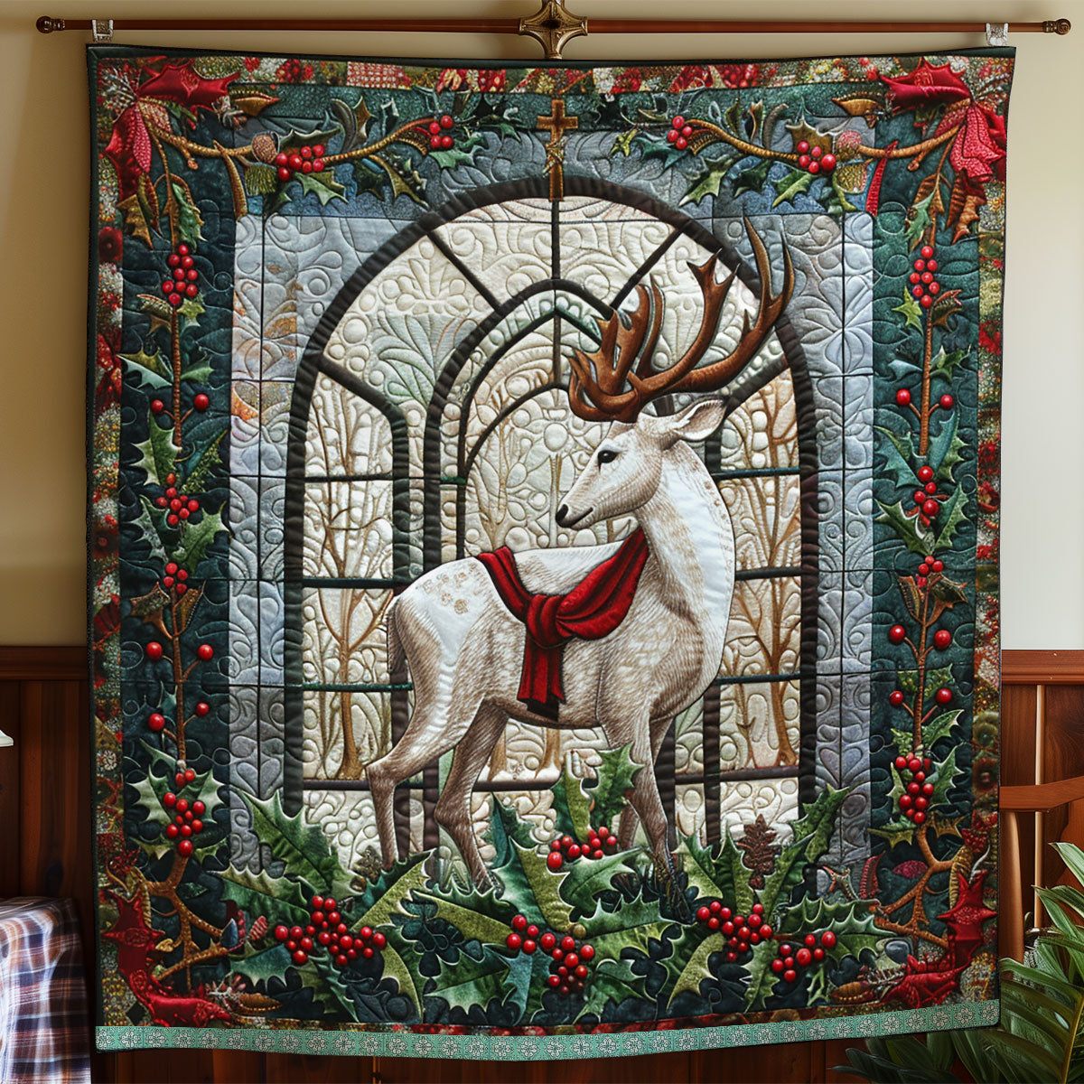 Deer In Winter's Embrace WN0909070CL Quilt
