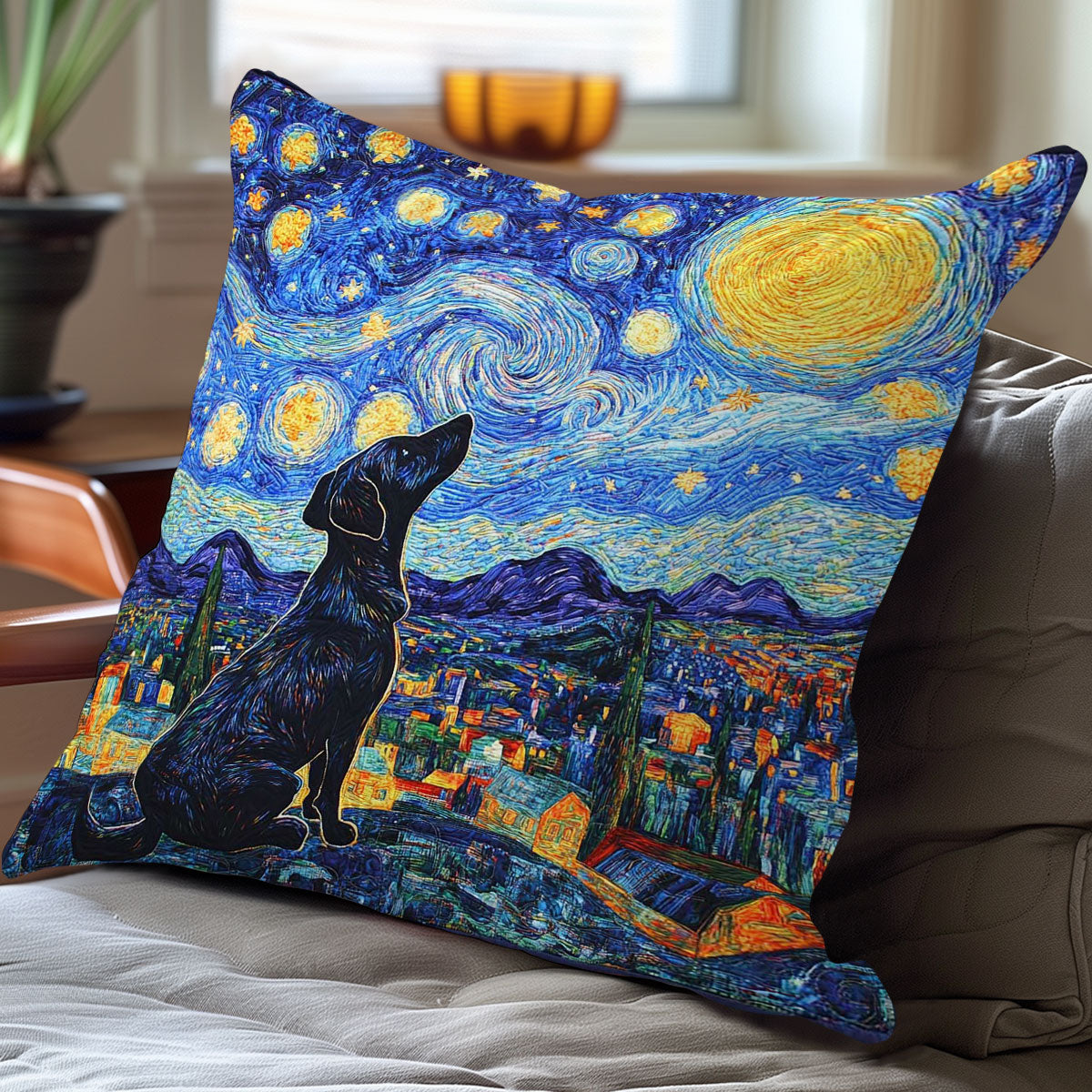 Dog And Starry Sky WN0208073CL Quilt Pillow Case