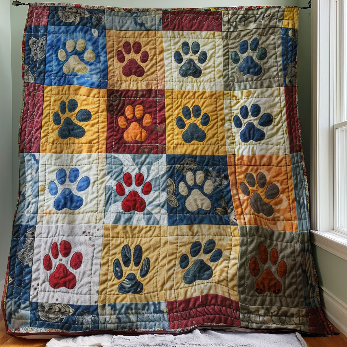 Dog Footprint WM1008080CL Quilt