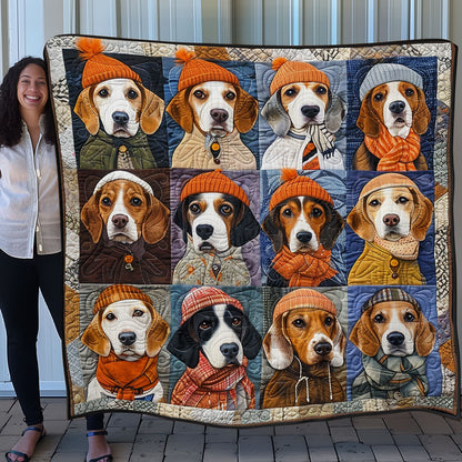 Playful Beagles SR0808037CL Quilt