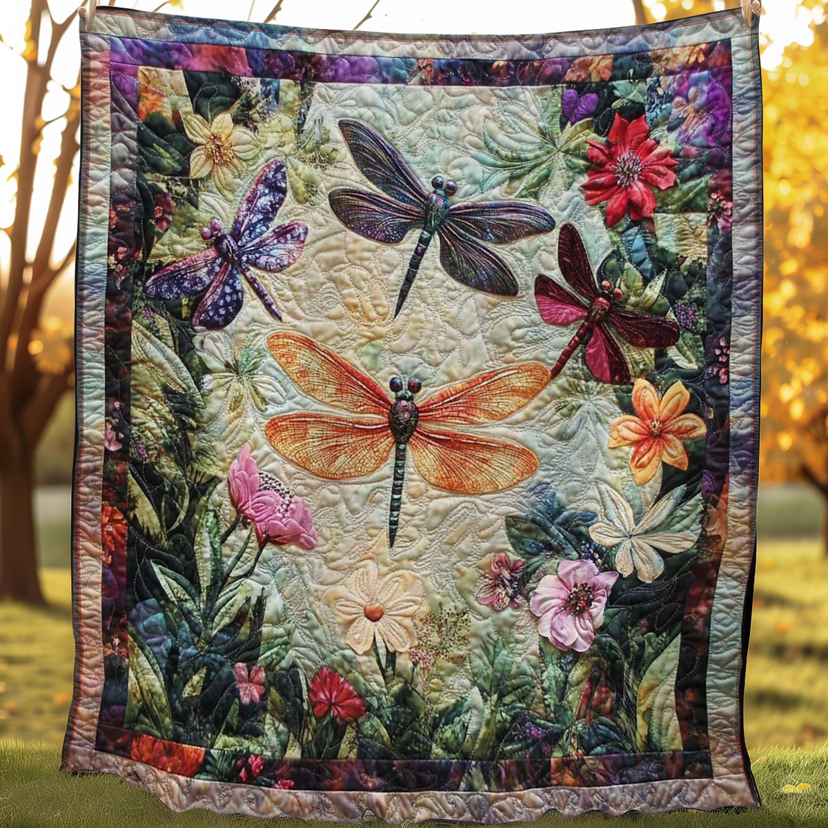 Dragonfly Cluster Cozy WN3107018CL Quilt