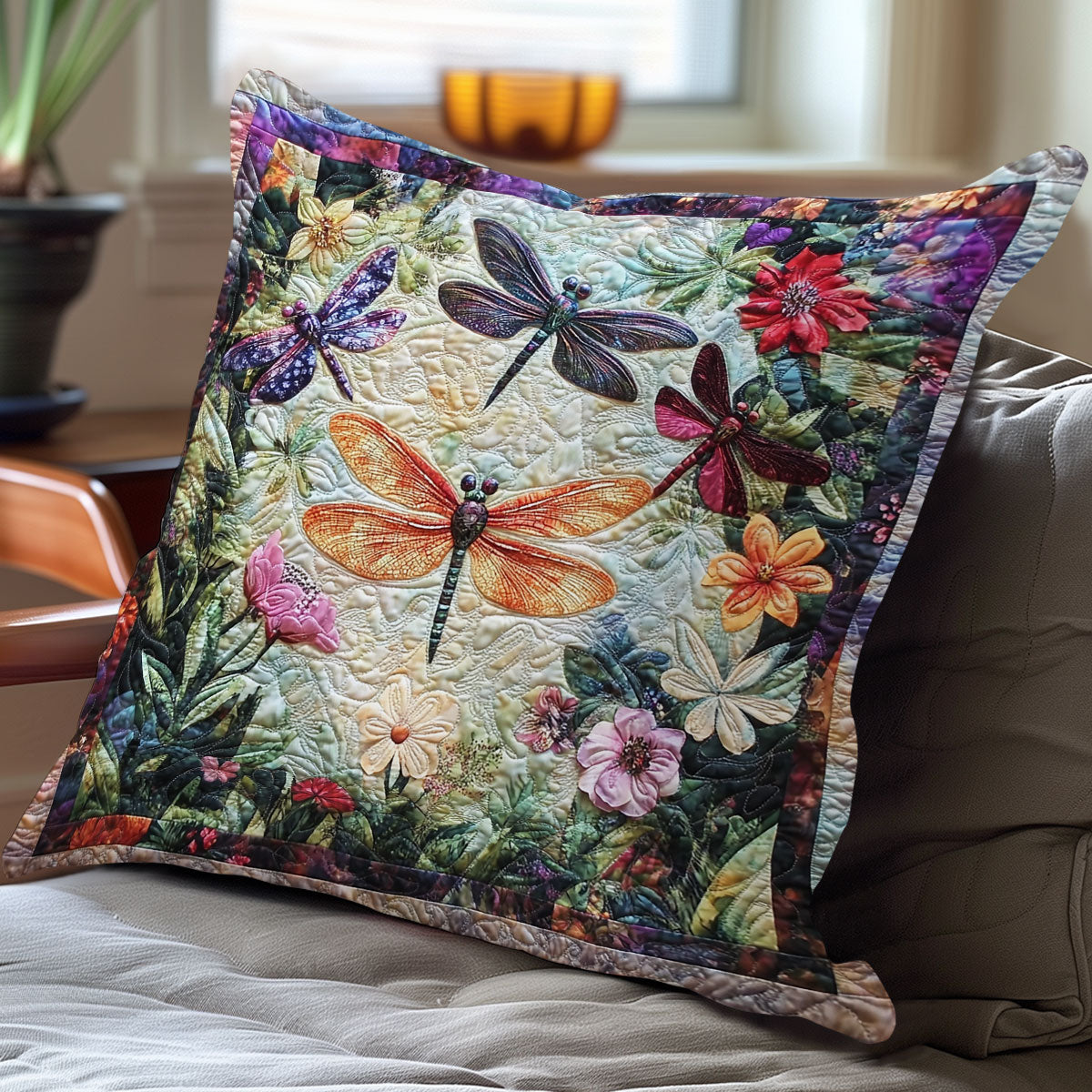 Dragonfly Cluster Cozy WN3107055CL Quilt Pillow Case