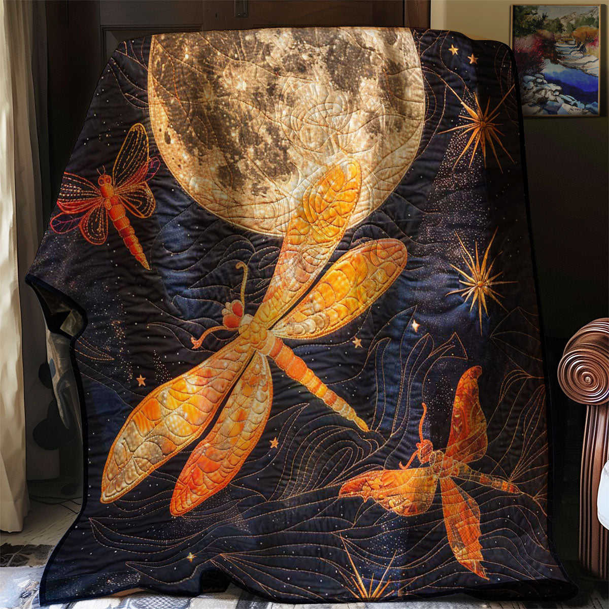 Dragonfly Moonlit Whispers WN2708046CL Quilt