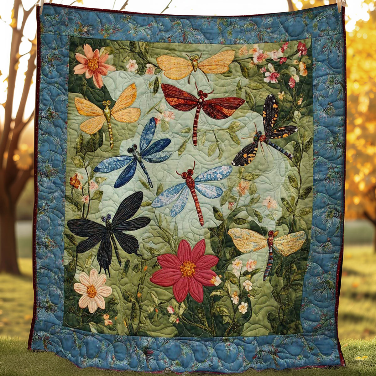 Dragonfly Swarm WN3107017CL Quilt