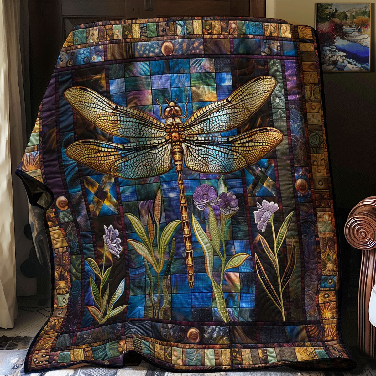 Dragonfly's Hidden Oasis WN2808040CL Quilt