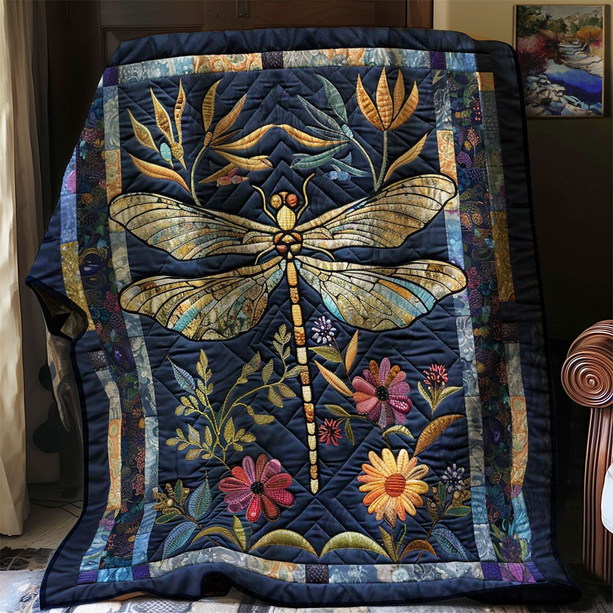 Dragonfly’s Secret Realm WN2808031CL Quilt