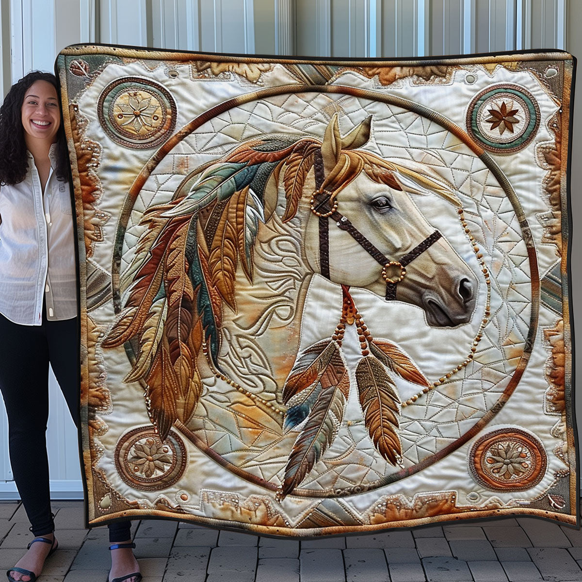 Dreamcatcher Horse SR1008035CL Quilt