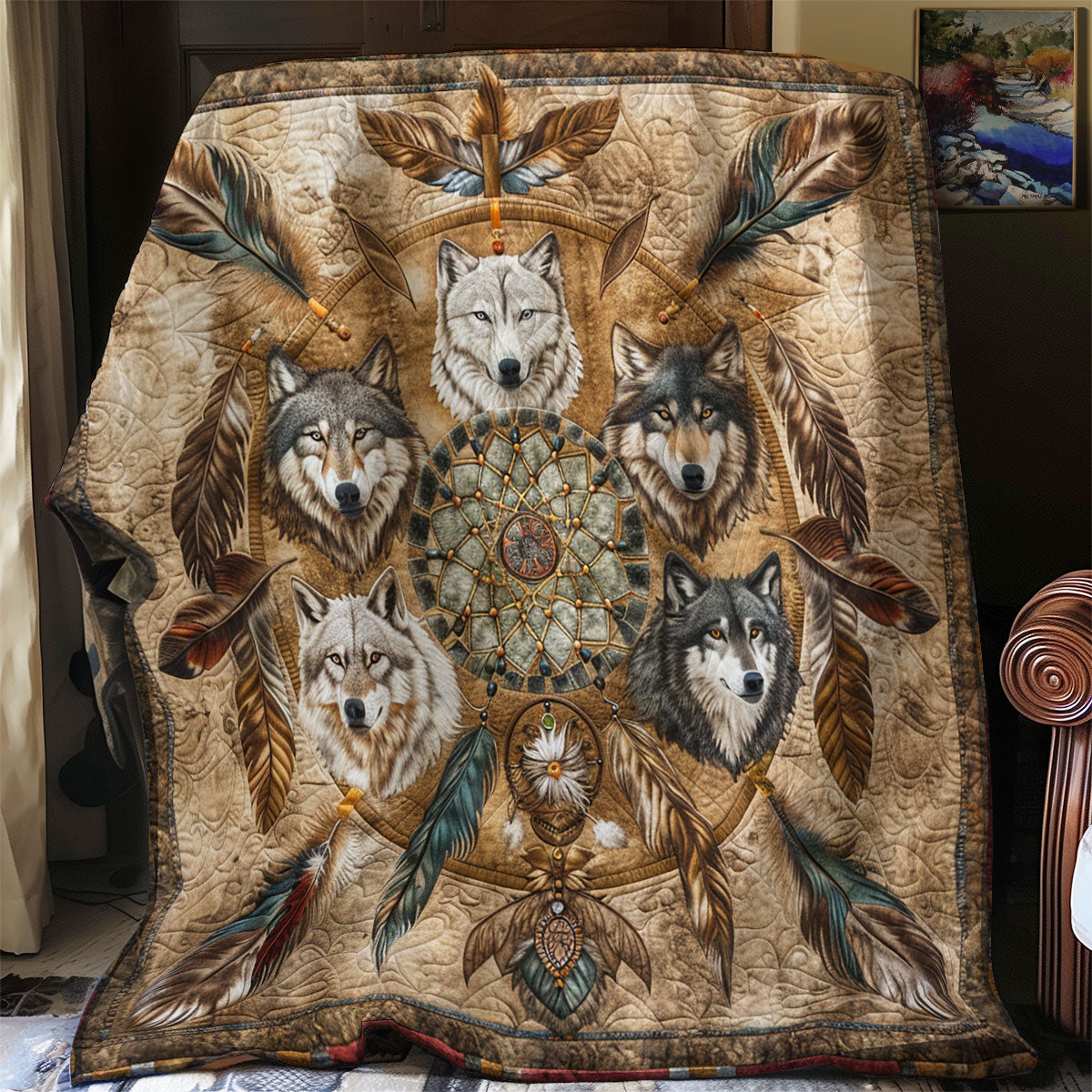 Dreamcatcher Wolf SR2608005CL Quilt