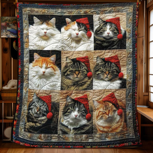 Dreamy Christmas Cats WN1508106CL Quilt