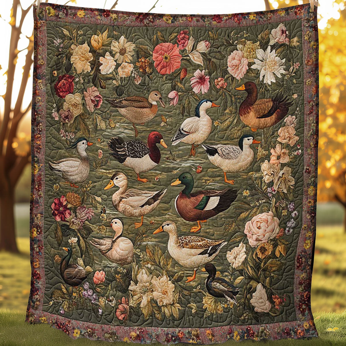 Duckling Floral WN3107012CL Quilt