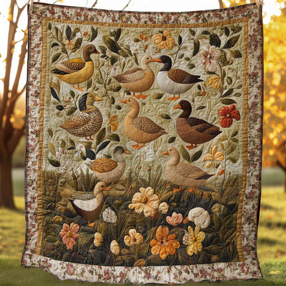 Duckling and Flowers WN3107011CL Quilt