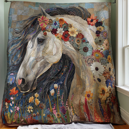 Elegant Florals Horse WM1608021CL Quilt