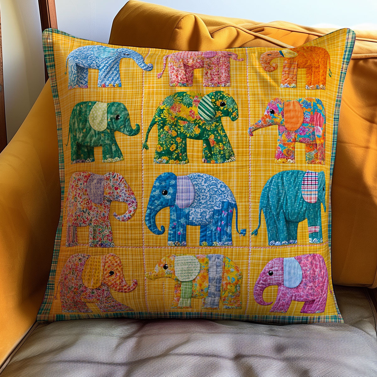 Elephants WM0508130CL Quilt Pillow Case