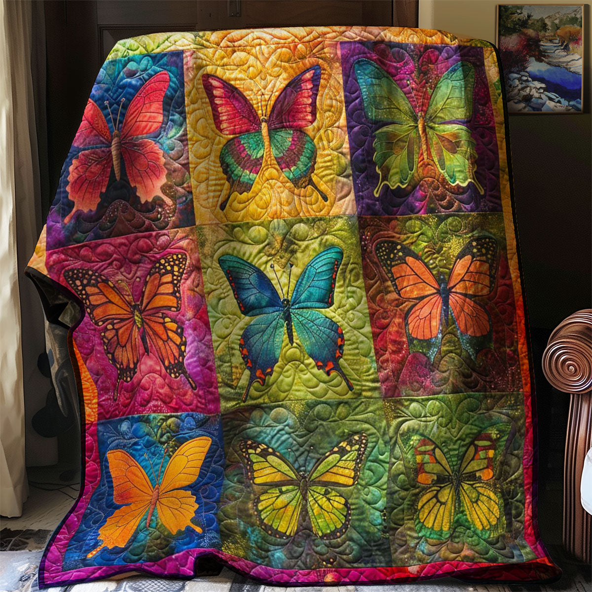 Enchanted Butterfly Sky WN2608003CL Quilt