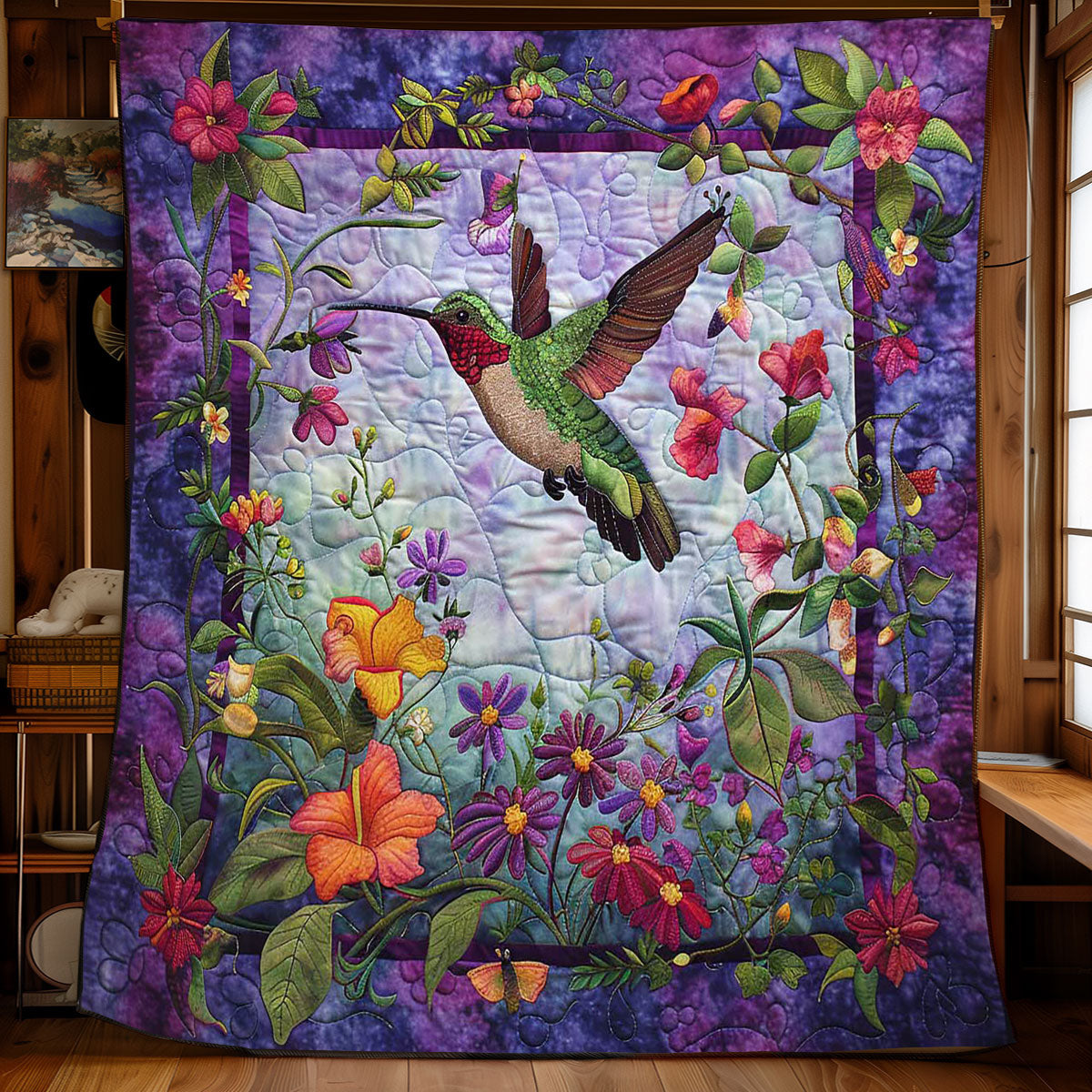 Enchanted Hummingbird WN0908128CL Quilt