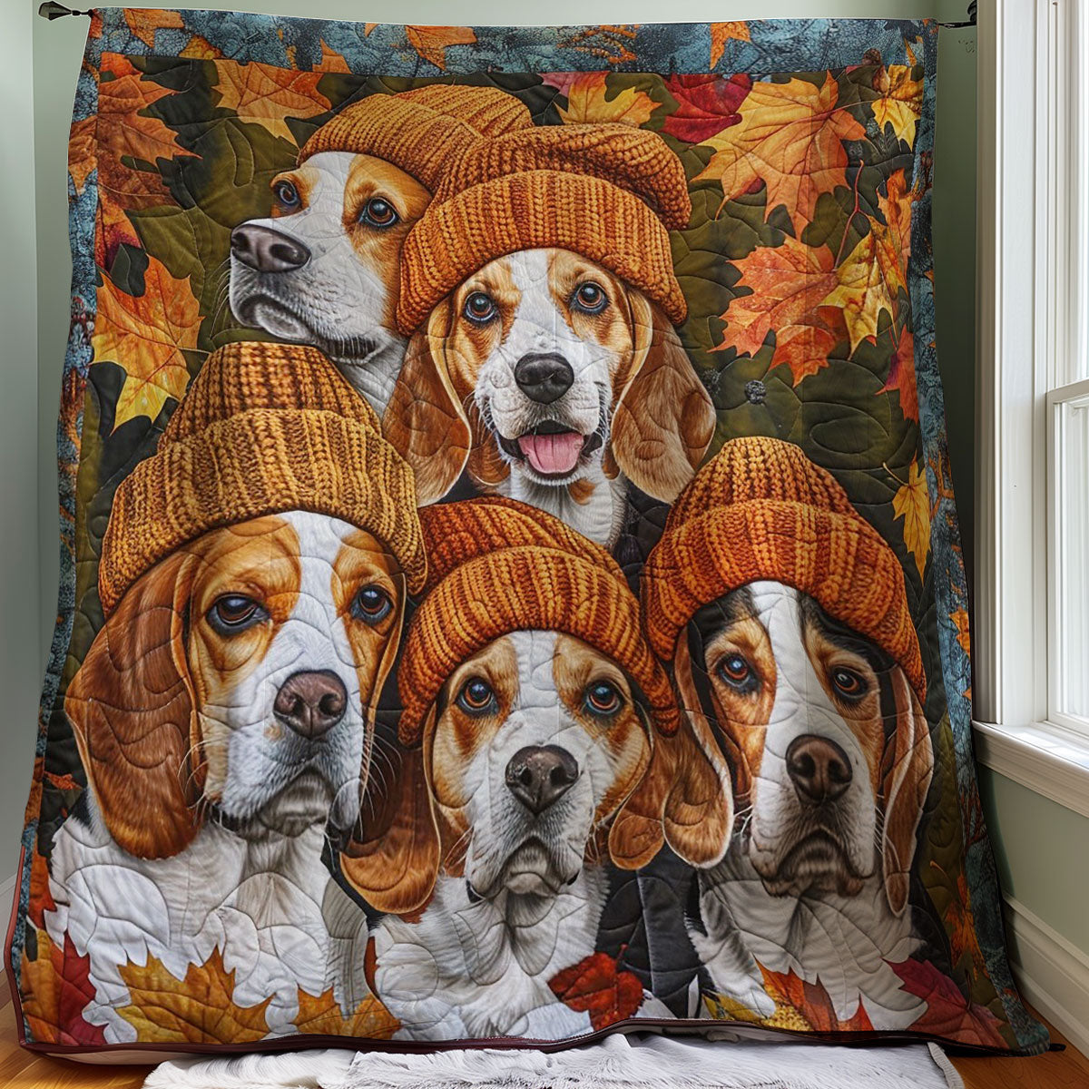 Fall Dogs WM1008002CL Quilt