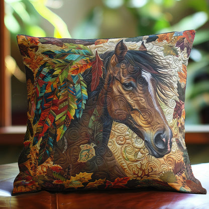 Fall Horse WM0608106CL Quilt Pillow Case