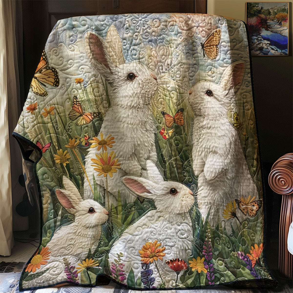 Family Rabbits WM3007001CL Quilt