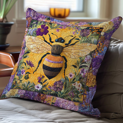 Fat Bees And Flowers WN3107070CL Quilt Pillow Case