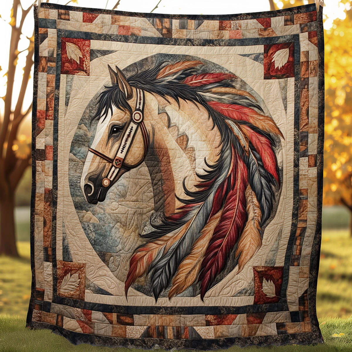 Feathers And Horse WN0108061CL Quilt