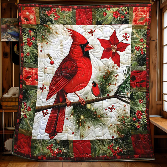 Festive Cardinal Throw WN1008070CL Quilt