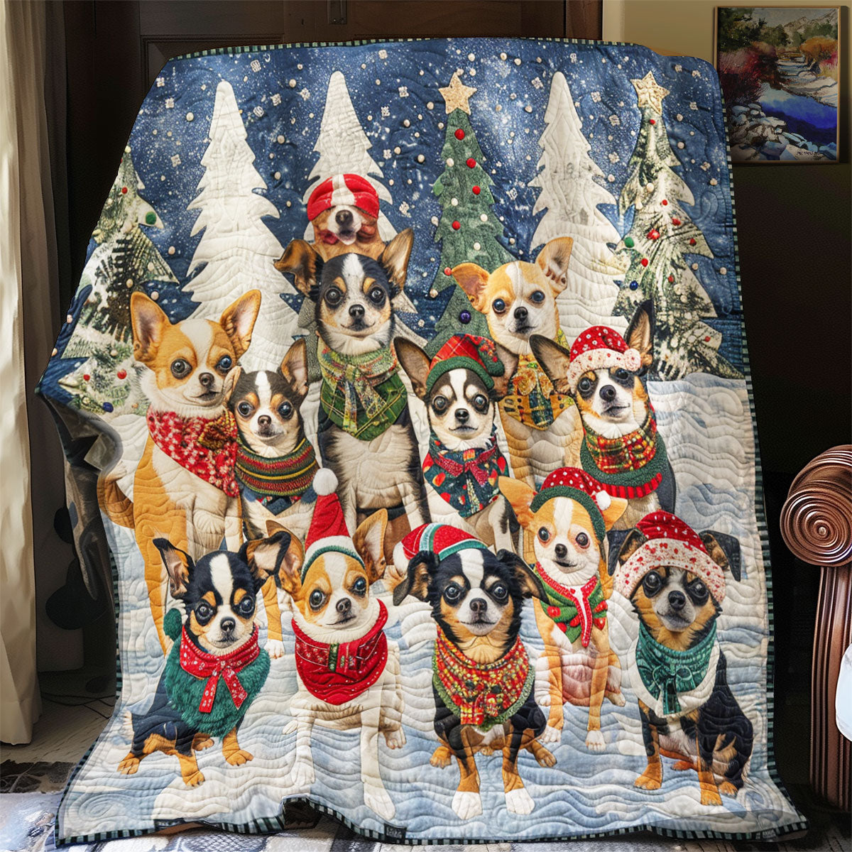 Festive Chihuahuas SR1608048CL Quilt