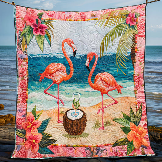 Flamingo Beach WN0808027CL Quilt