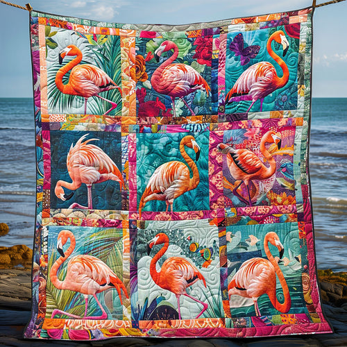 Flamingo Beachside WN0808053CL Quilt