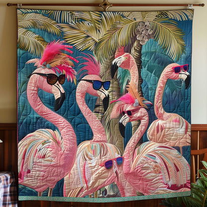 Flamingo In Sunglasses Bliss WN0909044CL Quilt