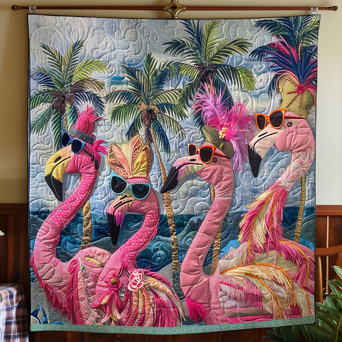 Flamingo Style Parade WN0909041CL Quilt