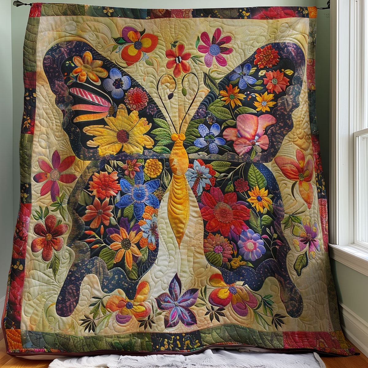 Floral Butterfly WM1408009CL Quilt