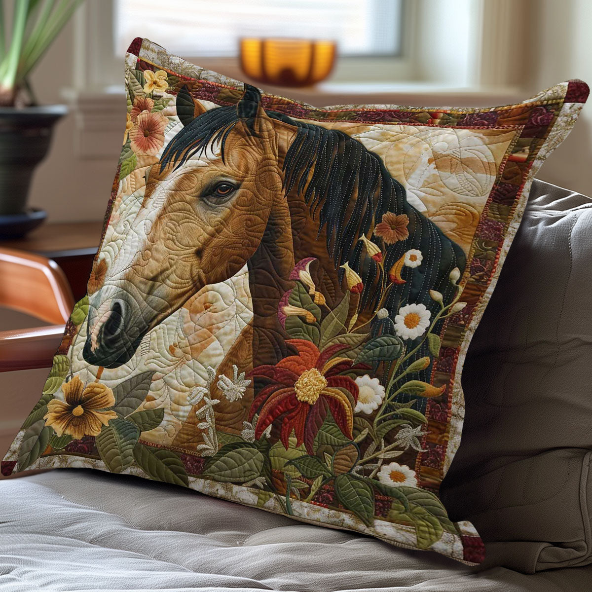 Floral Stallion WN3007063CL Quilt Pillow Case