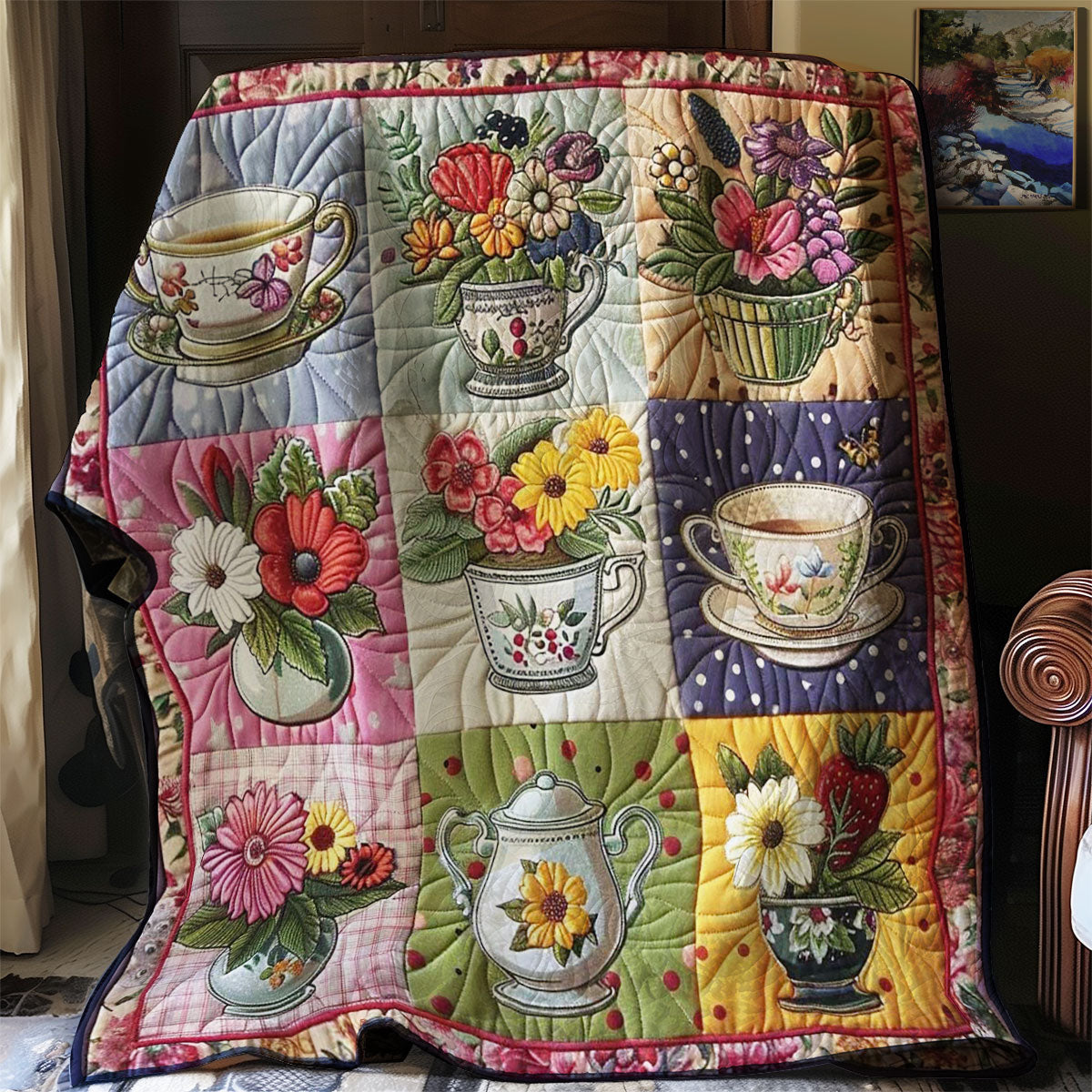 Floral Tea Delight WN2708010CL Quilt