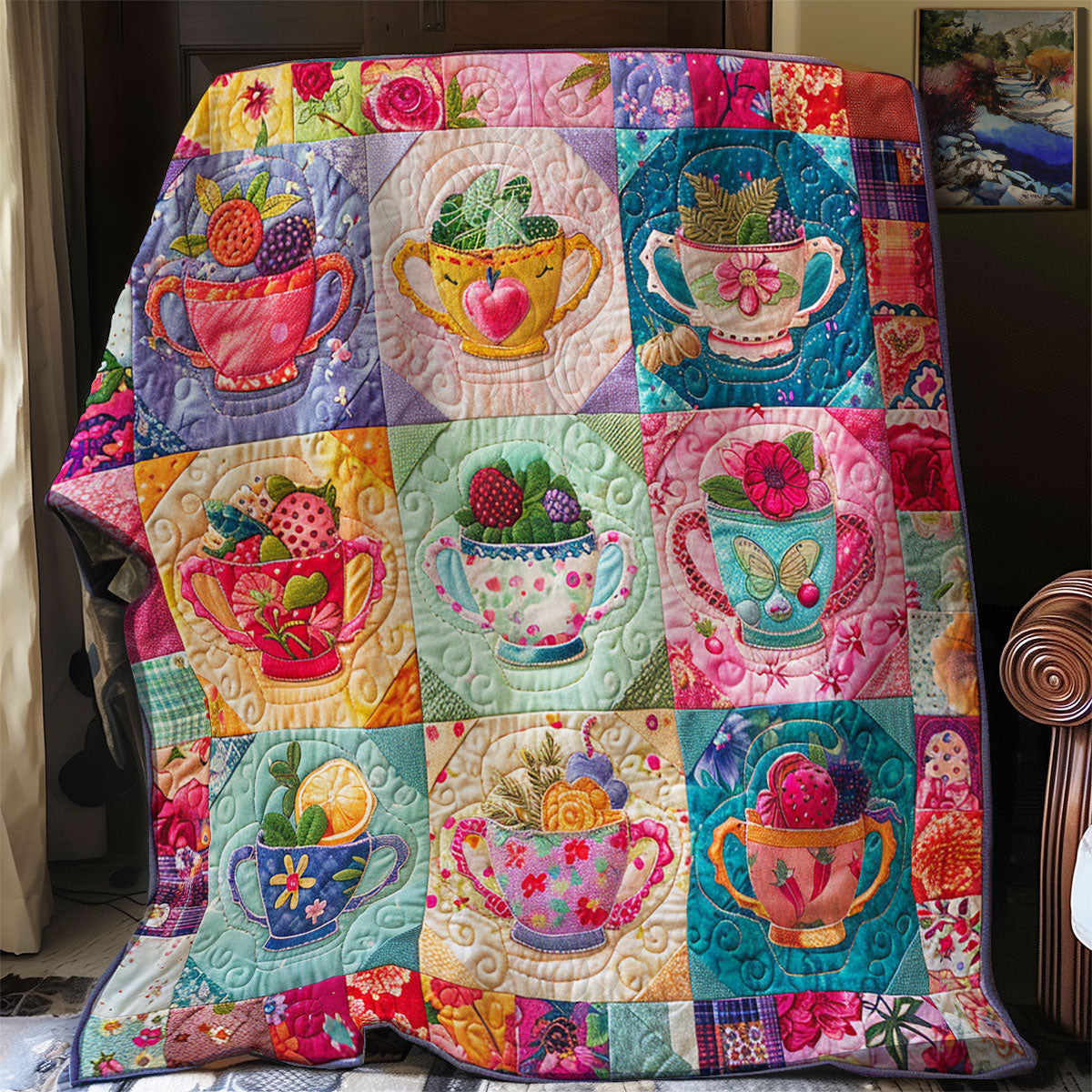 Floral Teacup SR2608024CL Quilt