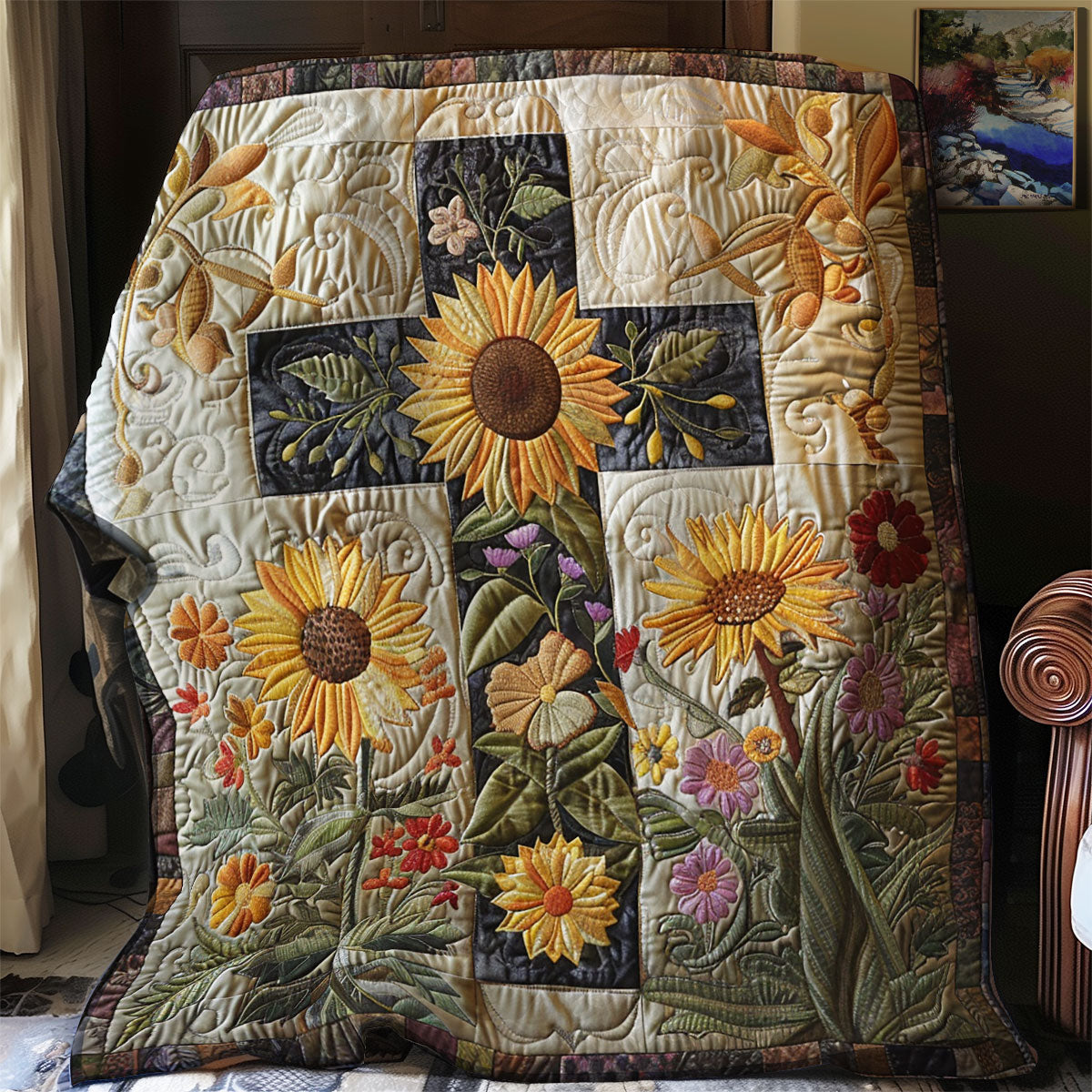 Flower Cross SR1508009CL Quilt