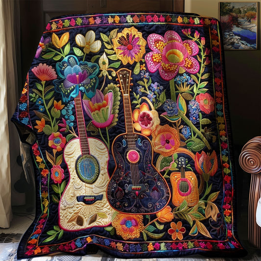 Flower Guitar Dreams WN2208132CL Quilt