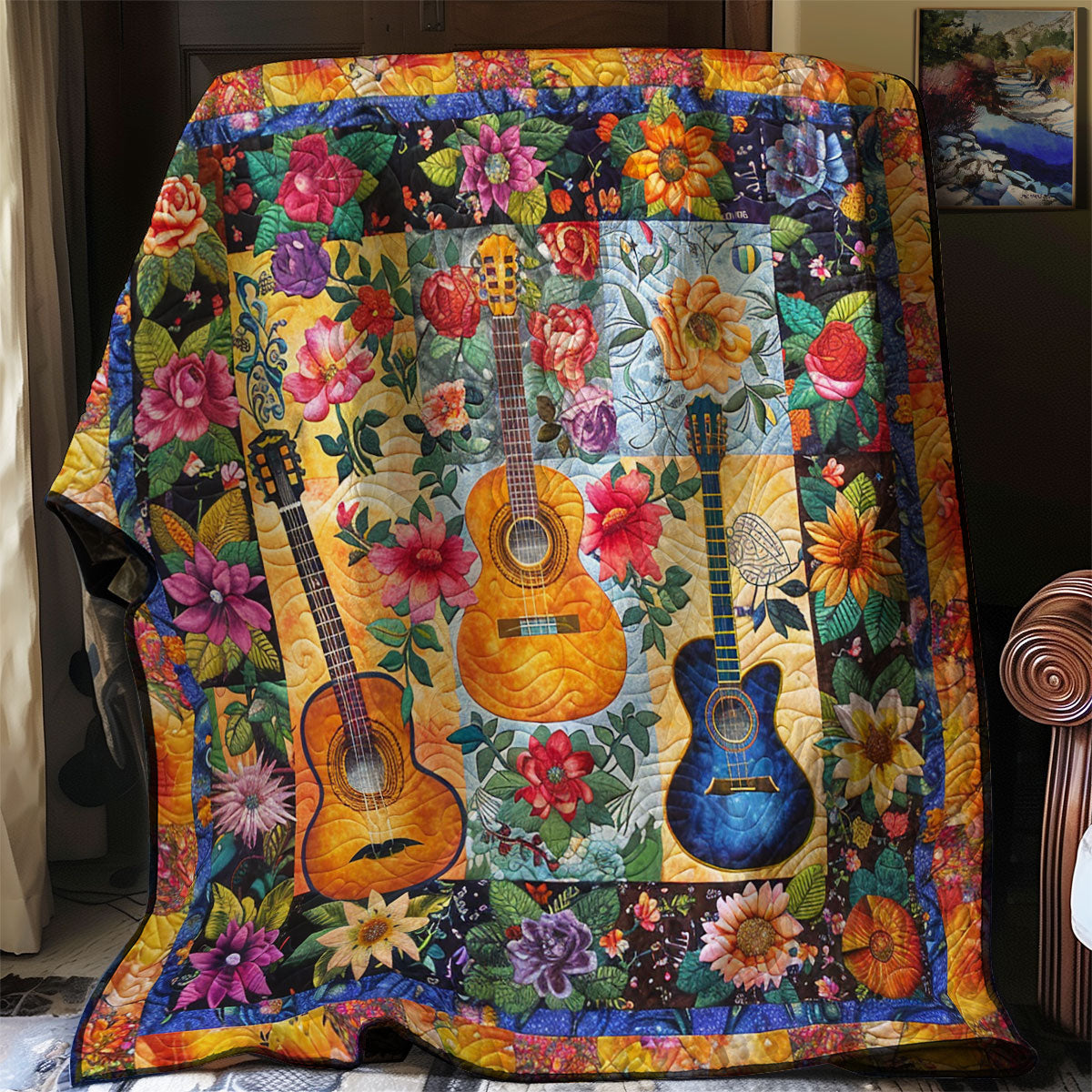 Flower Harmony Strings WN2208143CL Quilt
