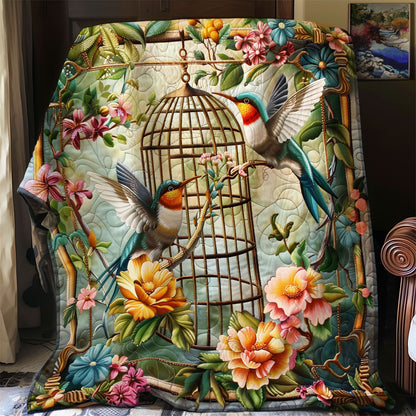 Flower Hummingbirds SR2308027CL Quilt