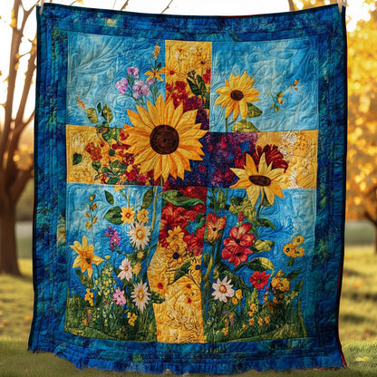 Flowers Cross WM0308025CL Quilt